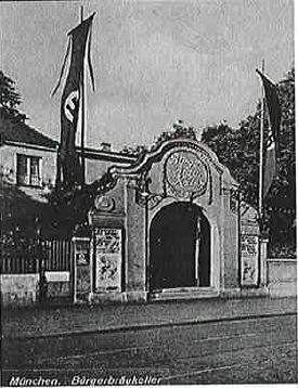 Eingang zum Bürgerbräukeller 1936